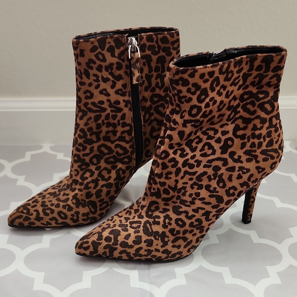 Leopard Print Ankle Boots
